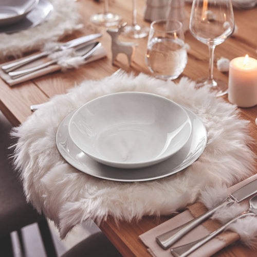 Assiette creuse grise 20 cm Diwali Marble - 2