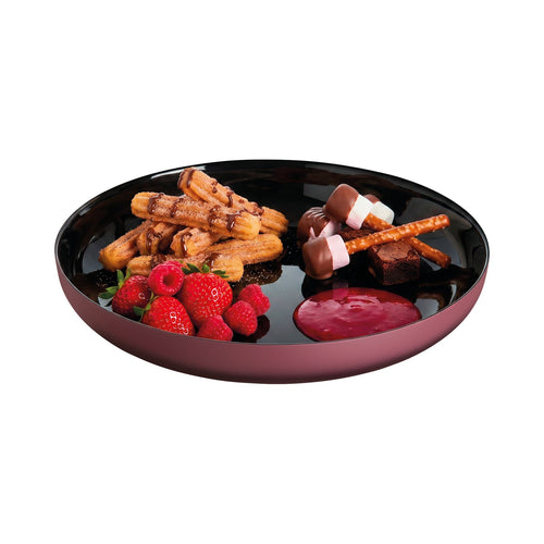 Assiette plate couleur figue 25 cm Moka Délice