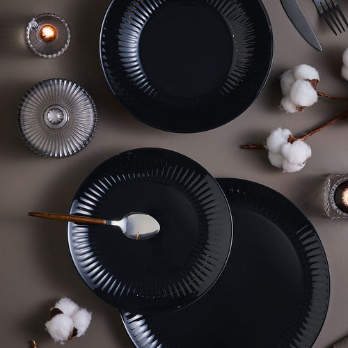 Assiette creuse 20 cm Cottage Noir
