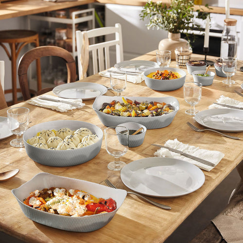 Plat ovale 32x20 Smart Cuisine Wavy Granit