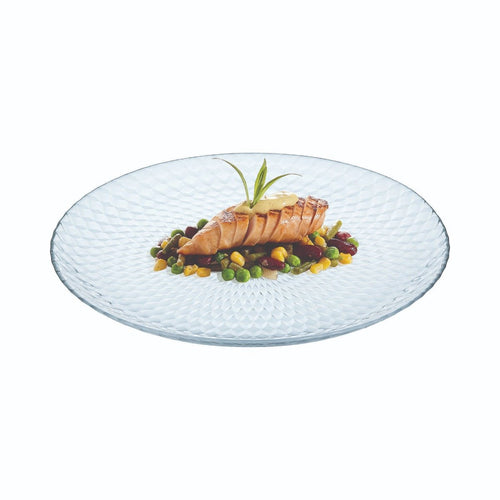 Assiette plate en verre 25 cm Pampille