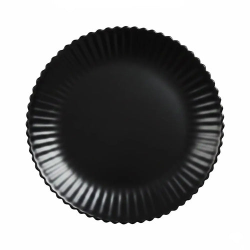 Assiette à dessert noire 19 cm Pampille