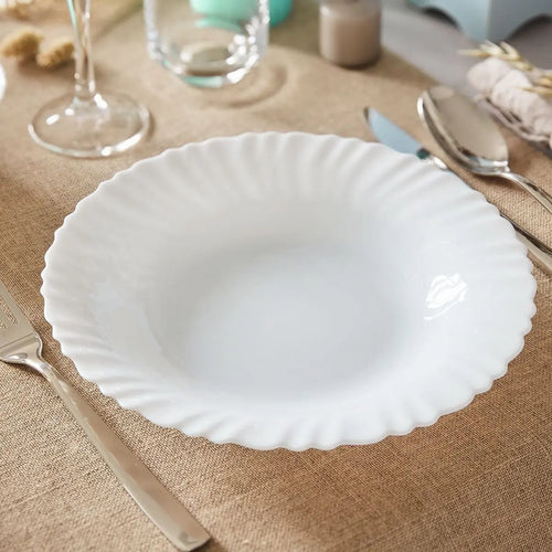 Assiette creuse blanche 23 cm Feston