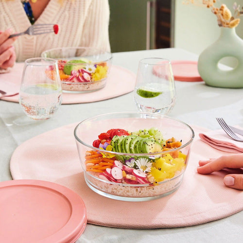 Coupelle 110 cl Eat & Joy avec couvercle orange