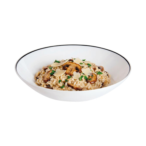 Assiette creuse blanche filet noir 20 cm Diwali