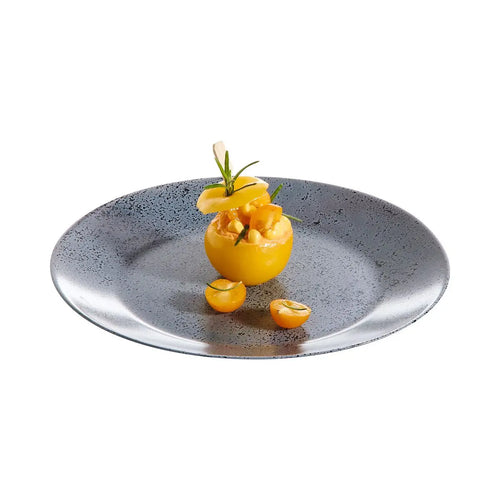 Assiette plate noire 25 cm Slate