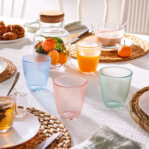 Verre bleu 31 cl Stripy
