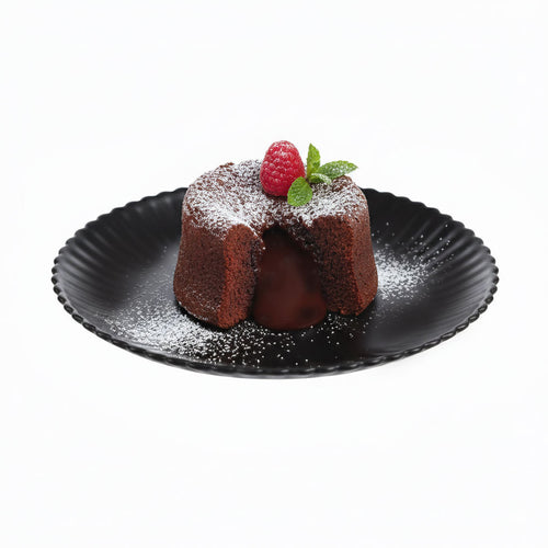 Assiette à dessert noire 19 cm Bloom