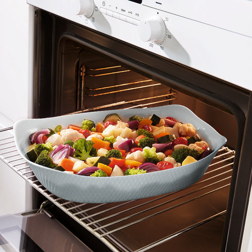 Plat rectangulaire 34x25 Smart Cuisine Wavy Granit