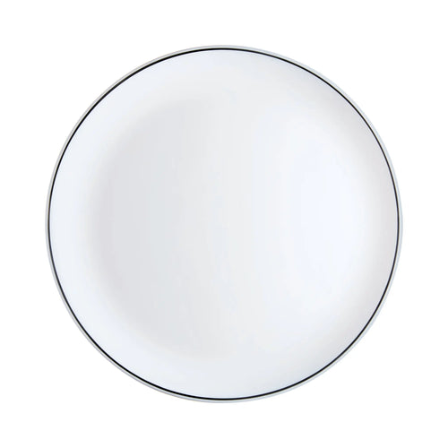 Assiette plate blanche filet noir 25 cm Diwali
