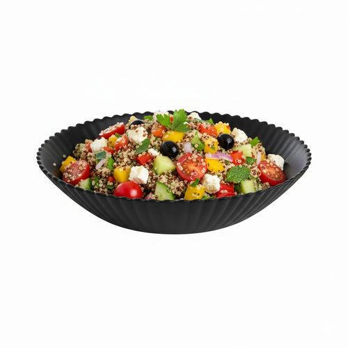 Assiette creuse noire 20 cm Bloom - 2