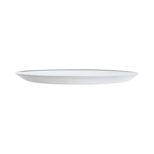 Assiette plate blanche filet noir 25 cm Diwali - 2