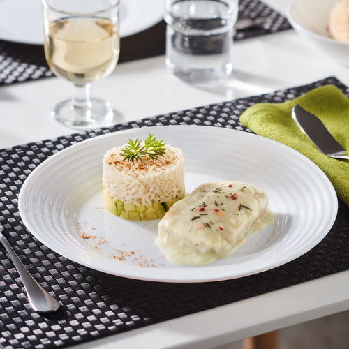 Assiette plate blanche 25 cm Harena