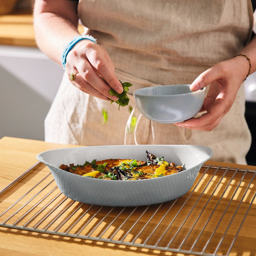 Plat ovale 32x20 Smart Cuisine Wavy Granit