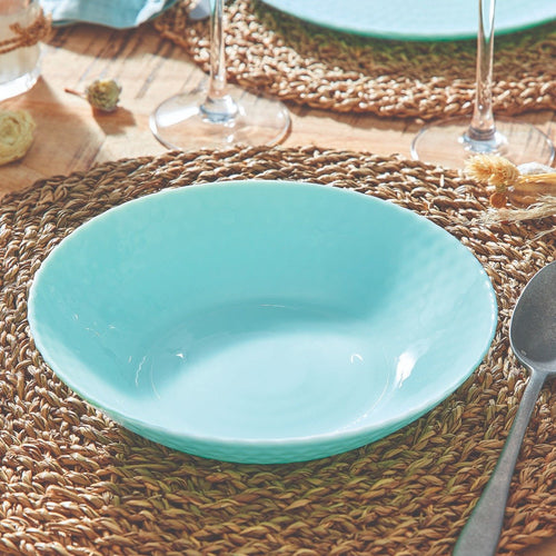 Assiette creuse turquoise 20 cm Pampille