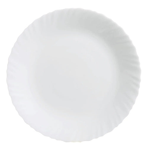 Assiette plate blanche 25 cm Feston