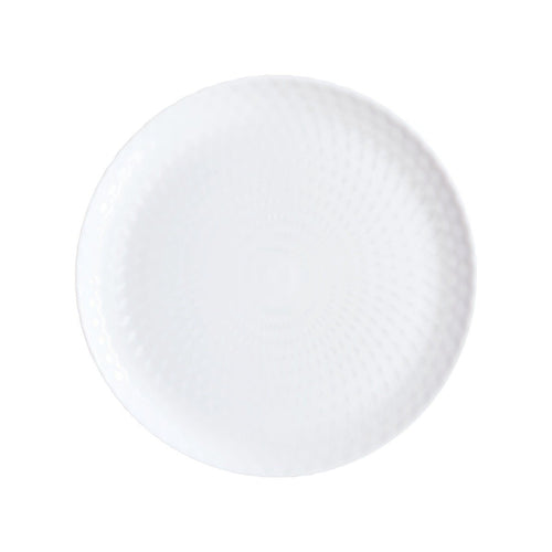 Assiette plate blanche 25 cm Pampille