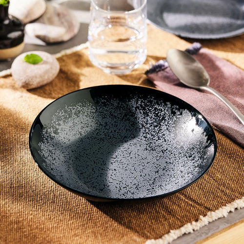 Assiette creuse noire 20 cm Slate