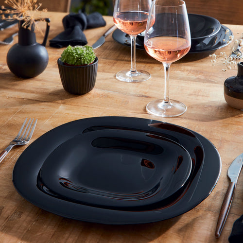 Assiette creuse noire 21 cm Carine - 2