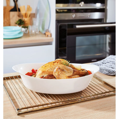 Plat de cuisson blanc 38,1 x 24 cm Smart Cuisine Carine