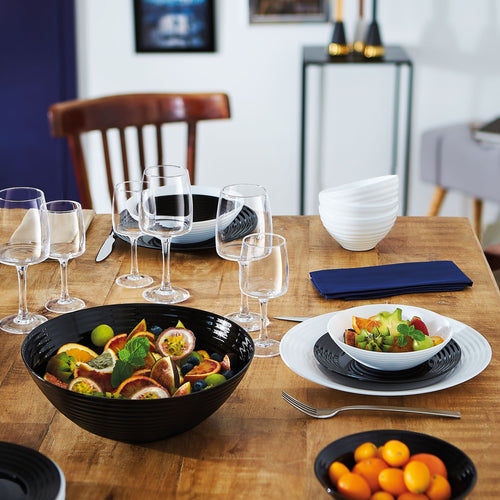Assiette dessert noire 19 cm Harena