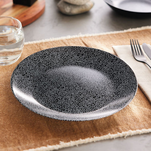 Assiette plate noire 25 cm Zoe - 2